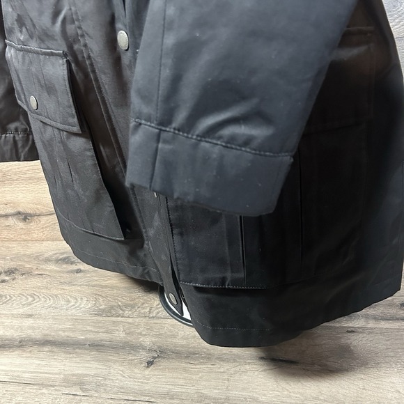 Fat Face Black Taylor Woman's Waterproof Jacket Size 10 Hooded Coat - Picture 4 of 12